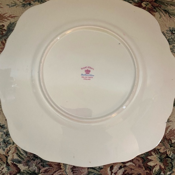 Royal Albert Petit Point Floral Square Salad Plate Crafted In England 9.5” - Picture 8 of 12